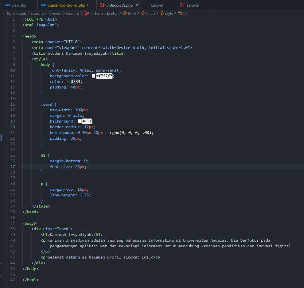 Halaman welcome Laravel