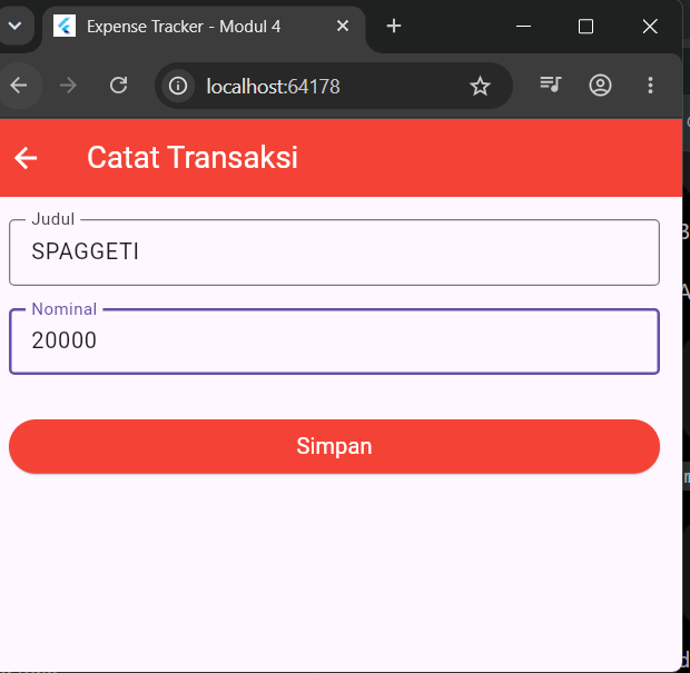 Detail Transaksi Makan Siang Praktikum Mobile Application 4